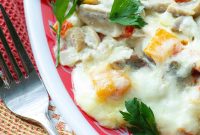 Philadelphia Cheesesteak Casserole Bake with Cheesy Peppers