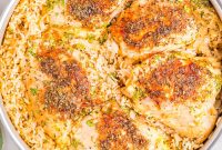 Skillet-Baked Chicken with Herb Rice Pilaf