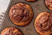 Nutella Banana Muffins Recipe — Gooey Chocolate Banana Muffins