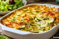 Gratin de ravioles et courgettes : un dîner familial rapide