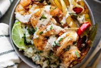 Sheet-Pan Shrimp Fajitas with Peppers and Onions