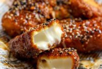 Crispy Spicy Mozzarella Sticks with Zesty Marinara Dip