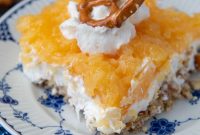 Creamy Pineapple Pretzel Salad Recipe with Crunchy Crust