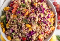 Mediterranean White Bean and Farro Salad with Lemon Vinaigrette