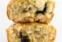 White Chocolate Blueberry Muffins with Lemon Zest