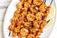 Spicy Cajun Shrimp Skewers with Garlic Butter Dip