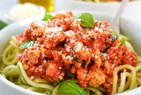 Turkey Bolognese with Zucchini Noodles — Quick Weeknight Dinner