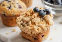 Gluten-Free Blueberry Muffins with Crunchy Streusel Topping