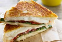 Triple Cheese Grilled Cheese with Fresh Tomato Slices