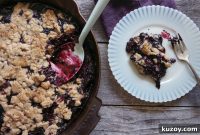 Smoked Blackberry Cobbler with Bourbon and Streusel Topping