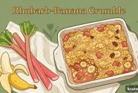 Rhubarb Banana Crumble with Caramelized Pink Topping — 2026 Recipe