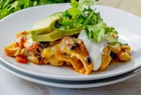 Cheesy Chicken Tortilla Casserole with Layered Crispy Topping