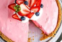 No-Bake Strawberry Jello Pie with Cool Whip Topping