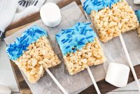 Blue Candy-Coated Rice Krispies Pops: Fun Party Treats