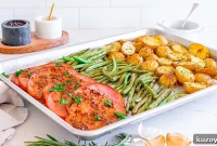 One-Pan Baked Ham Dinner with Roasted Vegetables
