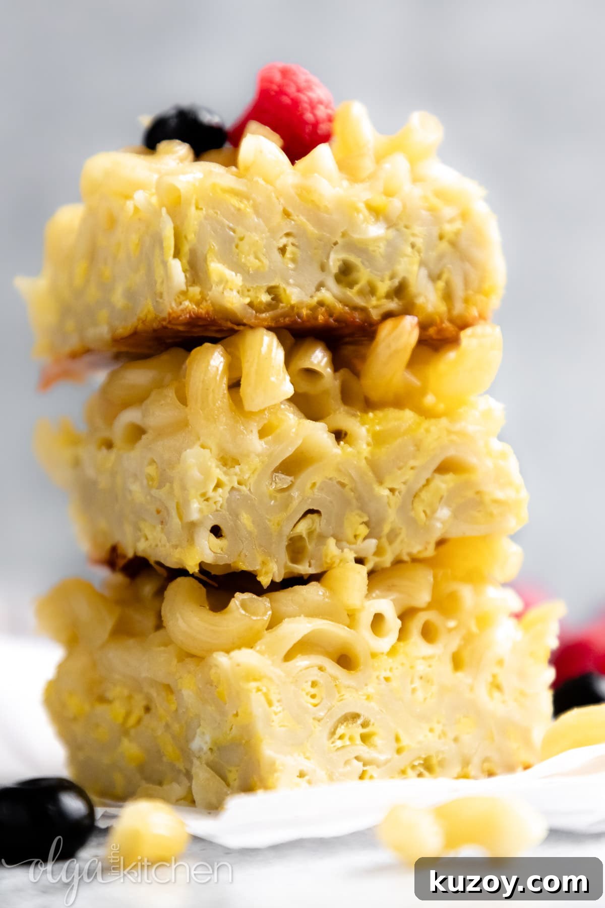 Baked Sweet Pasta and Egg Casserole Recipe 6 Baked Sweet Pasta Eggs Casserole is a childhood dish and a major family pleaser. Every bite is loaded with pasta and eggs with a little hint of sweetness within each bite. #pasta #bakedpasta #onepotmeal #pastacasserole #dessertpasta #breakfast #olgainthekitchen