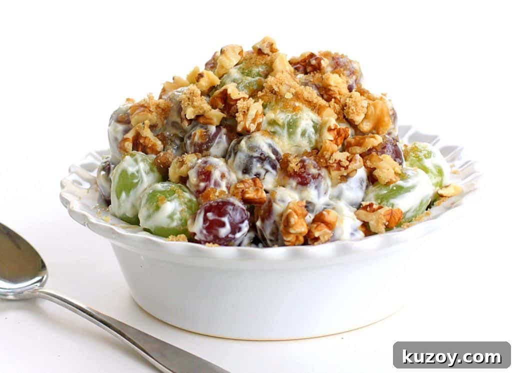 Creamy Grape Salad Recipe with Sweet Yogurt Dressing 3 Grape salad