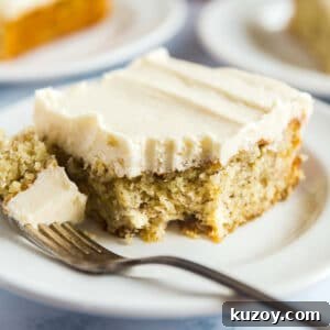 Classic Grandma’s Banana Cake Recipe for Moist, Flavorful Slices 6 A square image of Grandma's Best Banana Cake recipe.