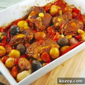 roasted middle eastern chicken with potatoes