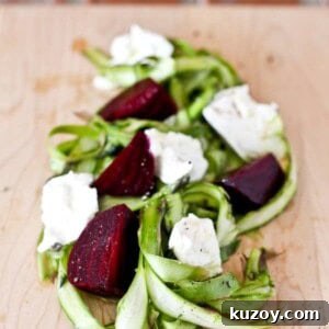 Asparagus Ribbon Salad with Beets and Creamy Burrata 10 Asparagus Ribbon Salad with Beets and Burrata - get the easy recipe (perfect for entertaining!) on RachelCooks.com!