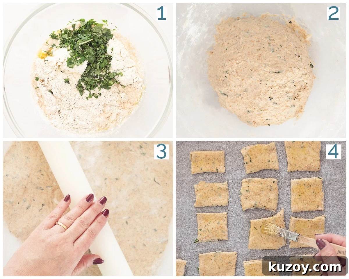2 Crispy Homemade Cracker Bread Recipes You Can Bake Now 5 4 steps preparation Mediterranean herbs whole wheat crackers