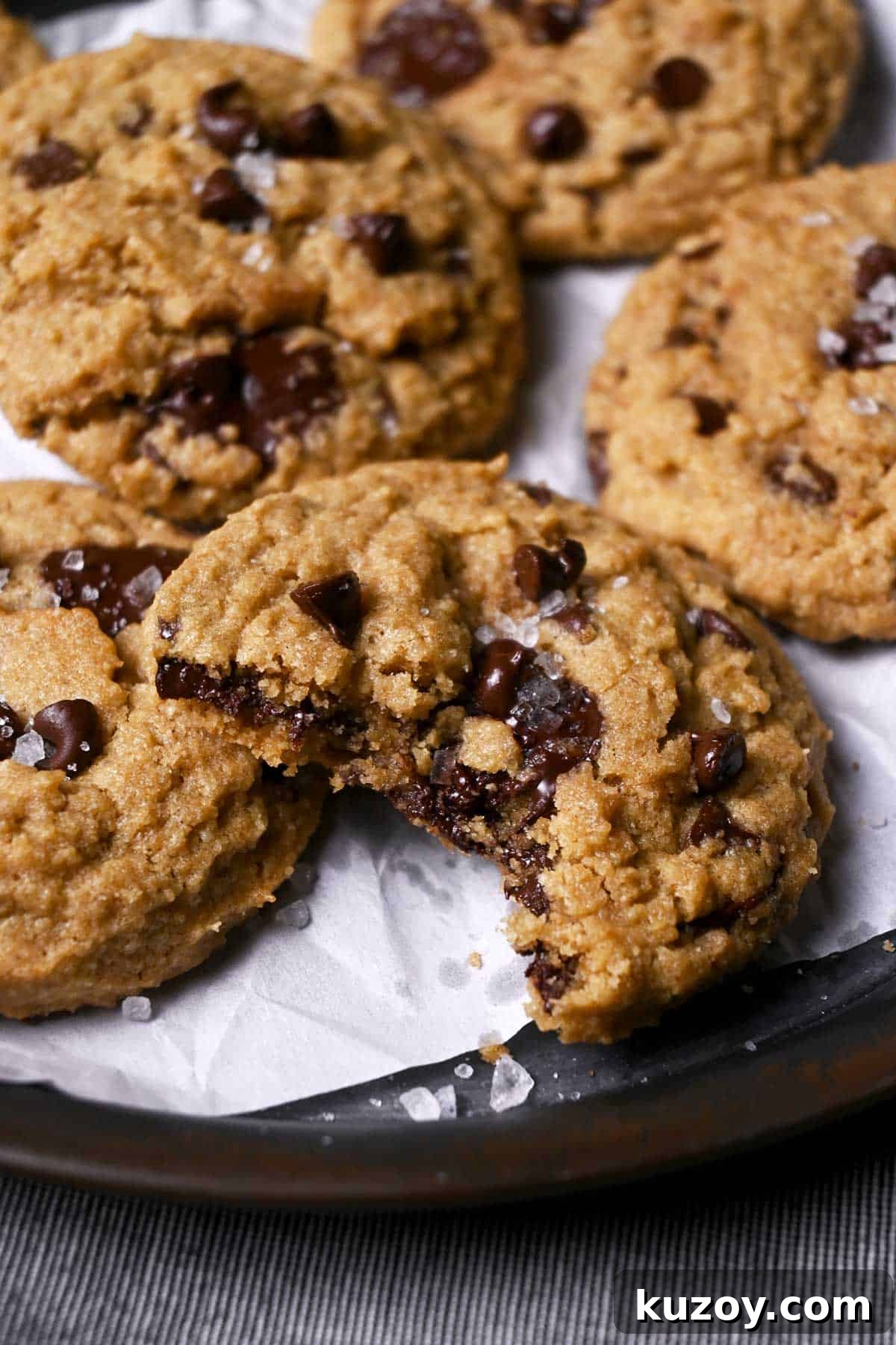 Oat Flour Chocolate Chip Cookie Recipe for Chewy, Gluten-Free Treats 7 gluten free chocolate chip cookies with sea salt flakes