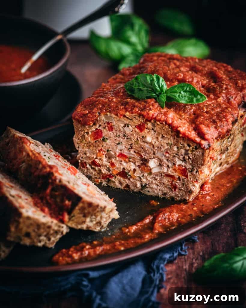 Italian-Style Meatloaf with Garlic Tomato Sauce