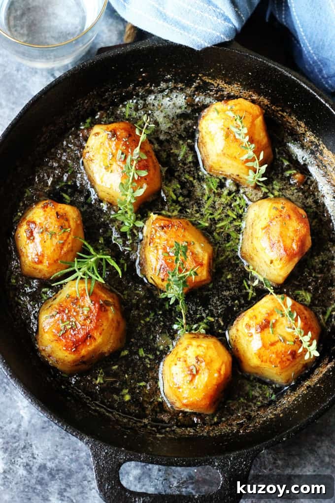 Russet Idaho Fondant Potatoes Recipe: Crispy Sides, Tender Centers 19 Idaho Fondant Potatoes in cast iron pan