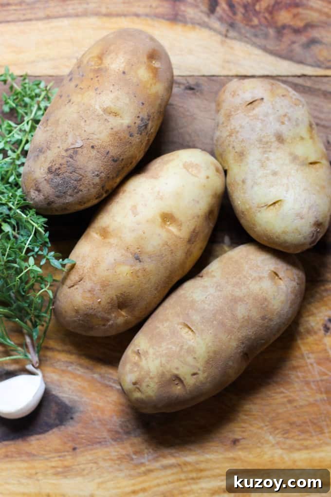 Russet Idaho Fondant Potatoes Recipe: Crispy Sides, Tender Centers 4 Russet Idaho Potatoes