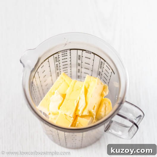 Keto Cranberry Vanilla Buttercream with Spicy Twist 4 Butter in Bowl | Low-Carb, So Simple