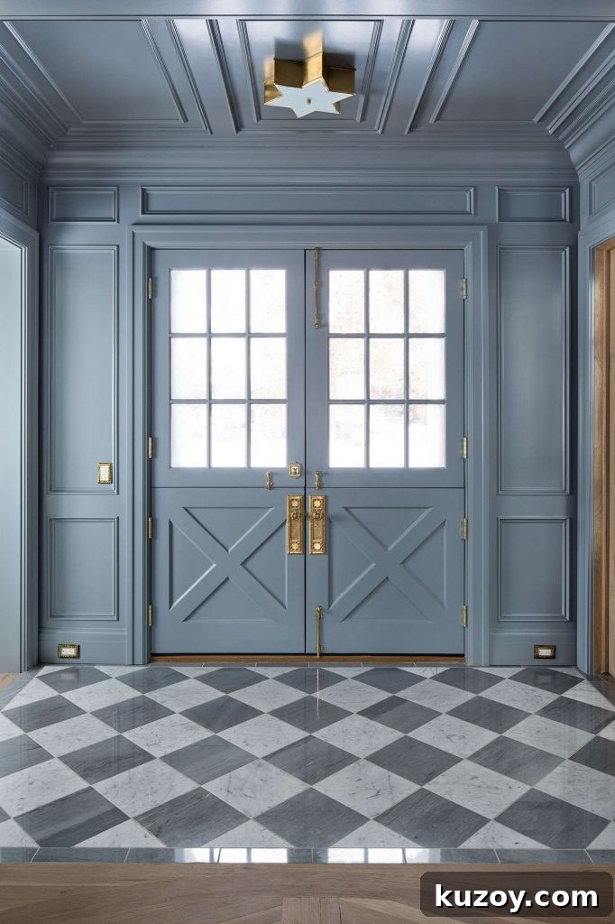 How to Choose the Perfect Checkered Floor for Your Space 3 small checkered floor tile in an entry