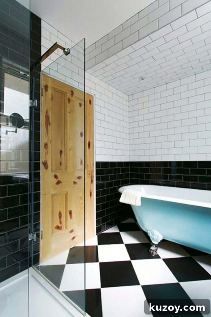 How to Choose the Perfect Checkered Floor for Your Space 21 a black and white bathroom