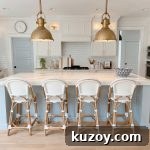 How to Choose the Perfect Checkered Floor for Your Space 34 a light blue kitchen island