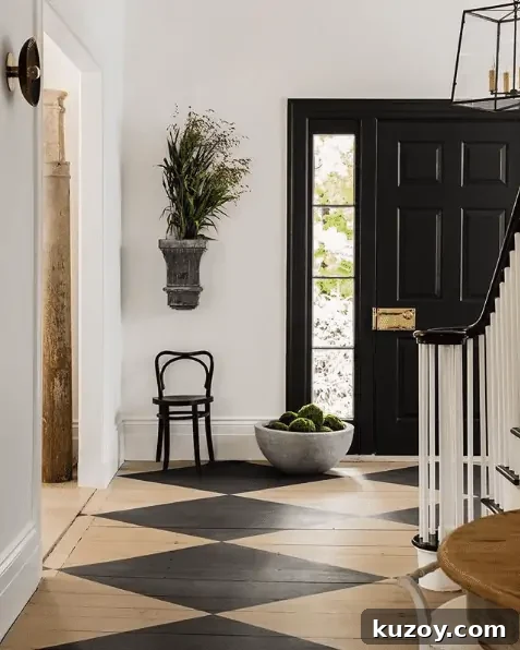 How to Choose the Perfect Checkered Floor for Your Space 5 large checkered floor in an entry