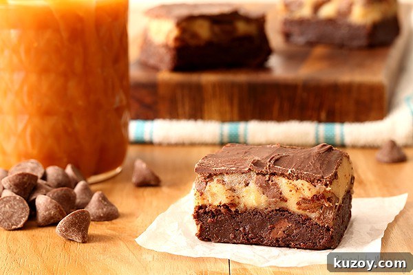 Caramel Chocolate Chip Cookie Dough Brownies