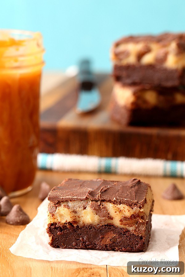 Caramel Chocolate Chip Cookie Dough Brownies