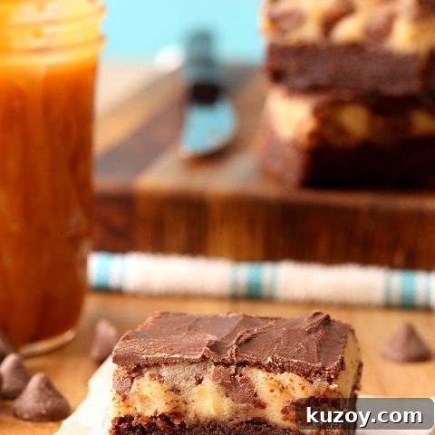 Caramel Chocolate Chip Cookie Dough Brownies
