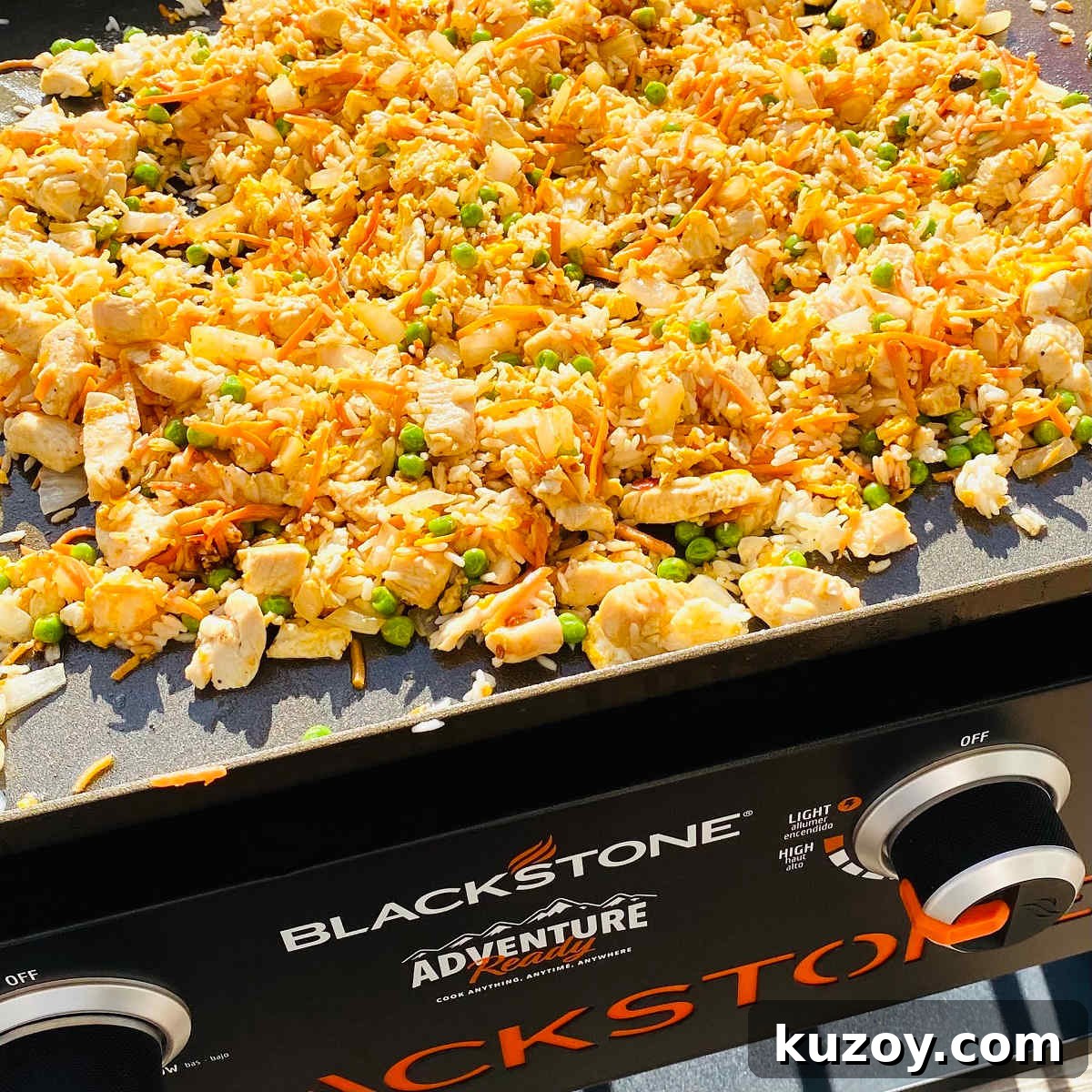 Blackstone-Style Fried Rice Recipe: Restaurant Flavor at Home 6 blackstone fried rice recipe on blackstone griddle.