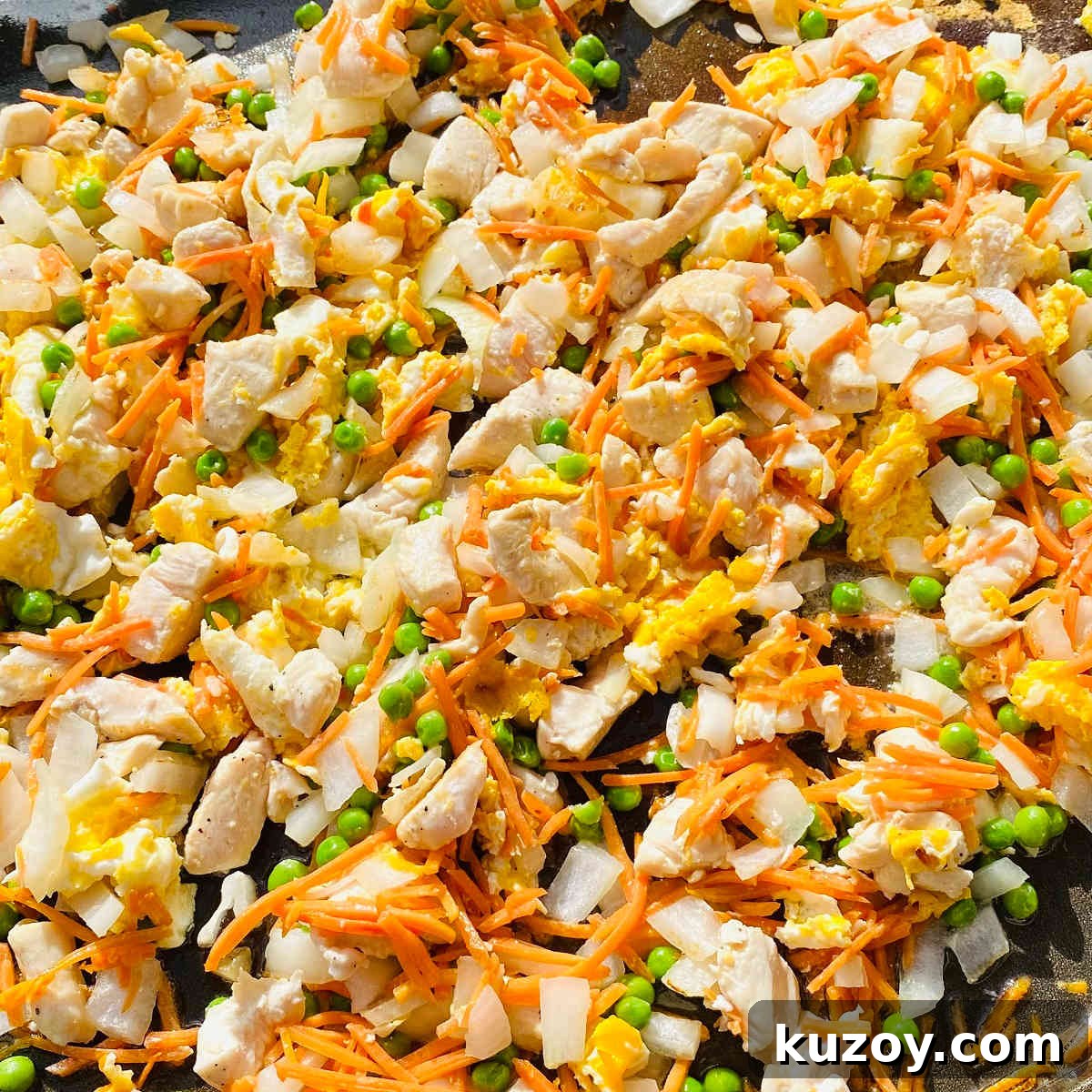 Blackstone-Style Fried Rice Recipe: Restaurant Flavor at Home 7 fried rice on blackstone griddle.