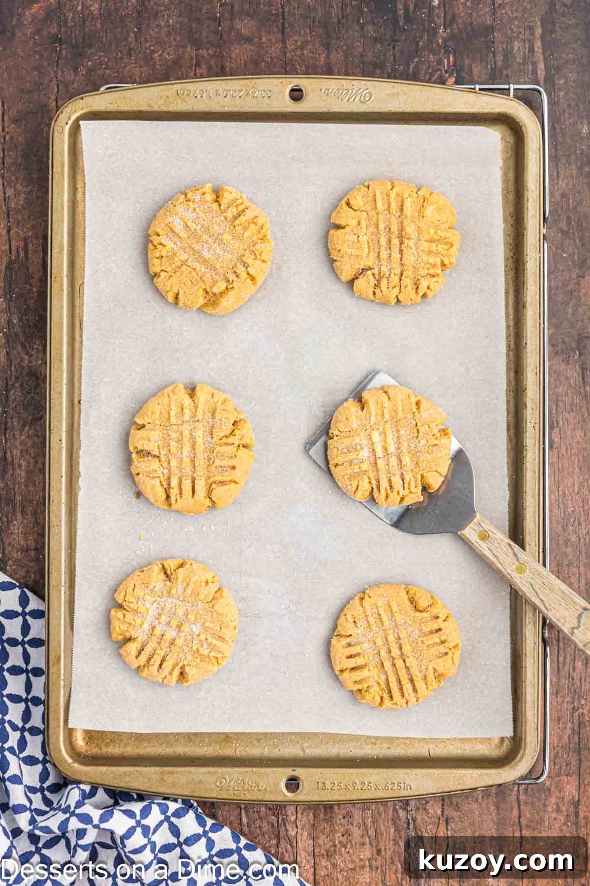 Cookies on baking sheet.