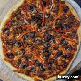 Peppers Sausage Tomatoes Grilled Pizza