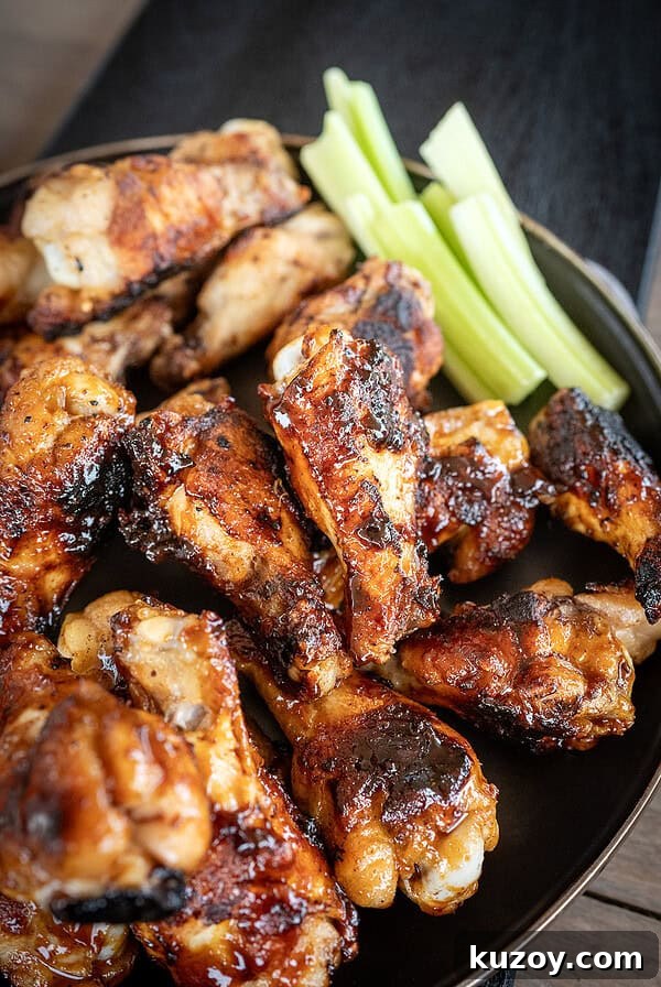 Tennessee Honey-Glazed Grilled Chicken Wings 10 Platter of wings.