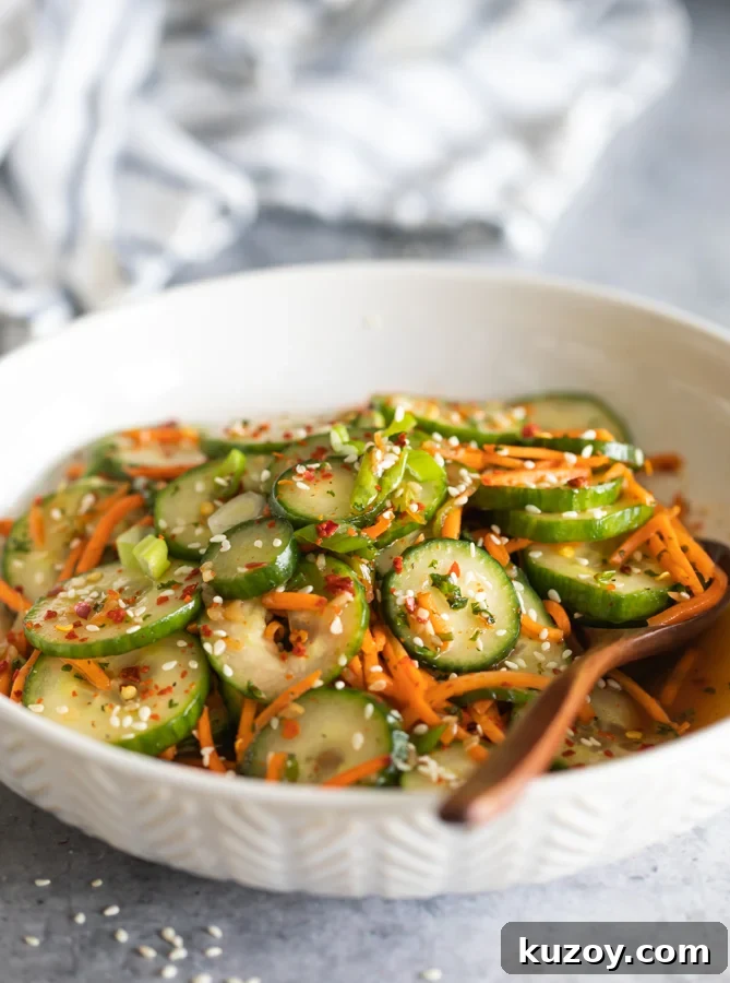 A picture of carrot and cucumber salad