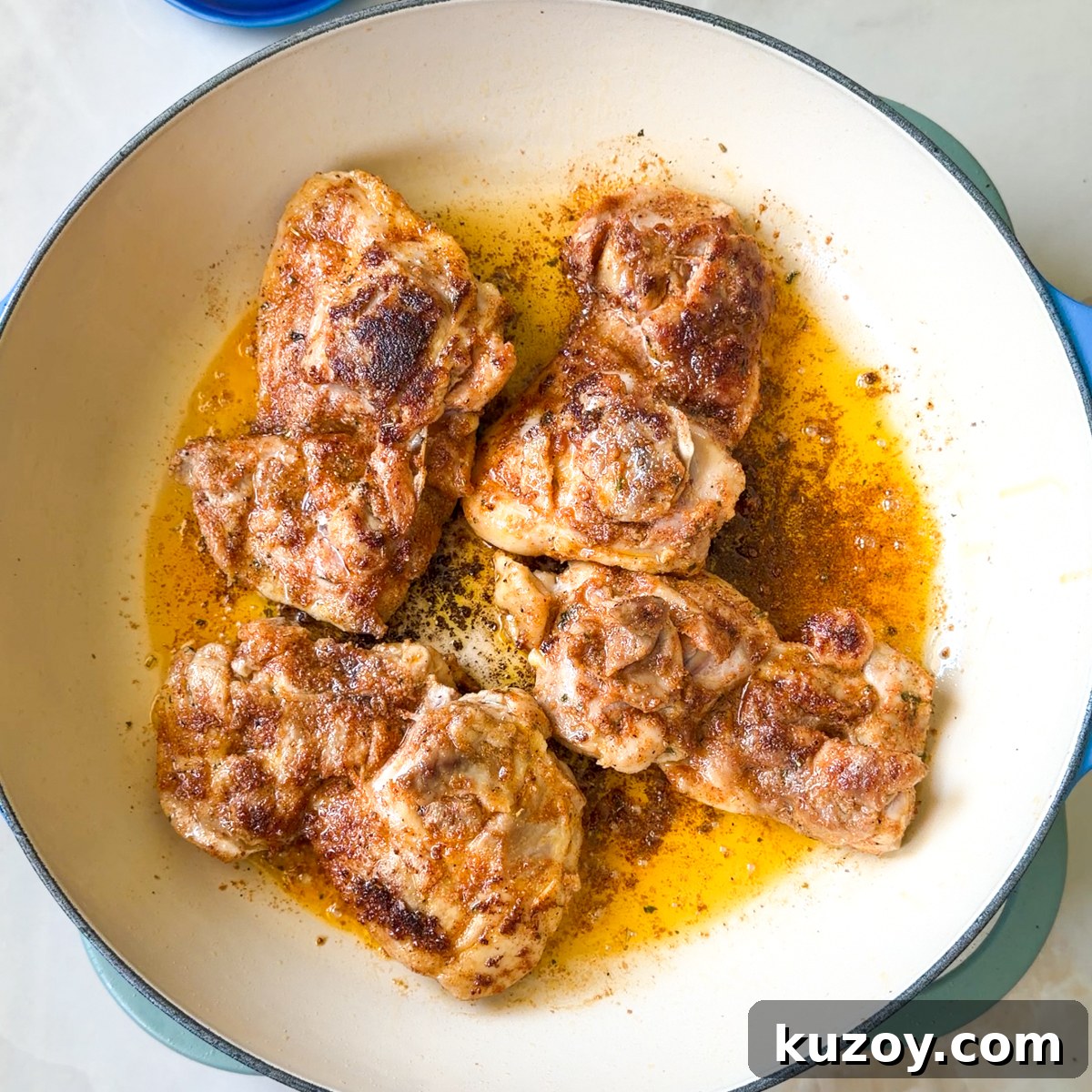 One-Pan Marry Me Chicken Recipe You’ll Love 4 Sear the chicken thighs on both sides until fully cooked through!