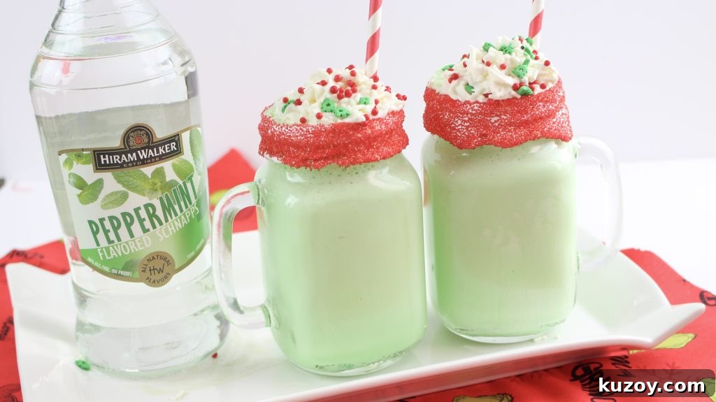 Grinch Milkshakes with a Boozy Twist: Festive St. Patrick’s Drink 3 Boozy Grinch Milkshakes
