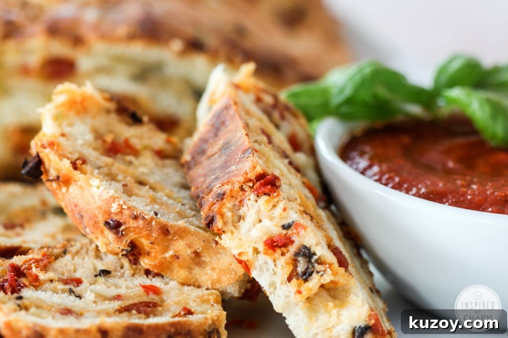 How to Make Homemade Pizza Bread (Crispy, Cheesy Recipe) 4 homemade pizza bread appetizer with meats and vegetables inside