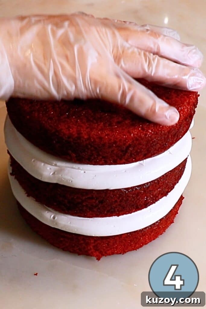 Vintage Pink Cake Ideas for Elegant Party Desserts 12 stacking 3 layers of red velvet cake to make a whole cake