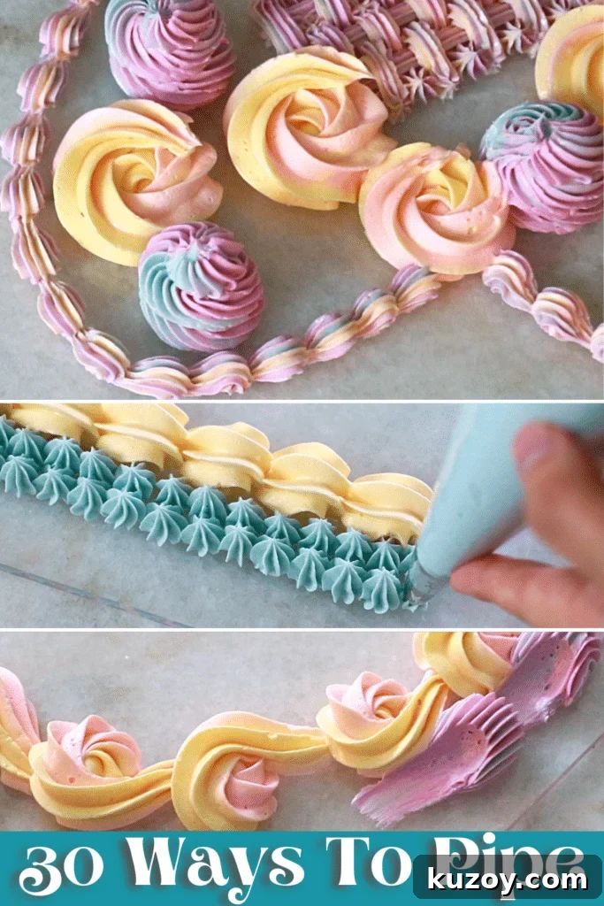 Vintage Pink Cake Ideas for Elegant Party Desserts 35 Showing 30 Ways To Pipe with Star Tips