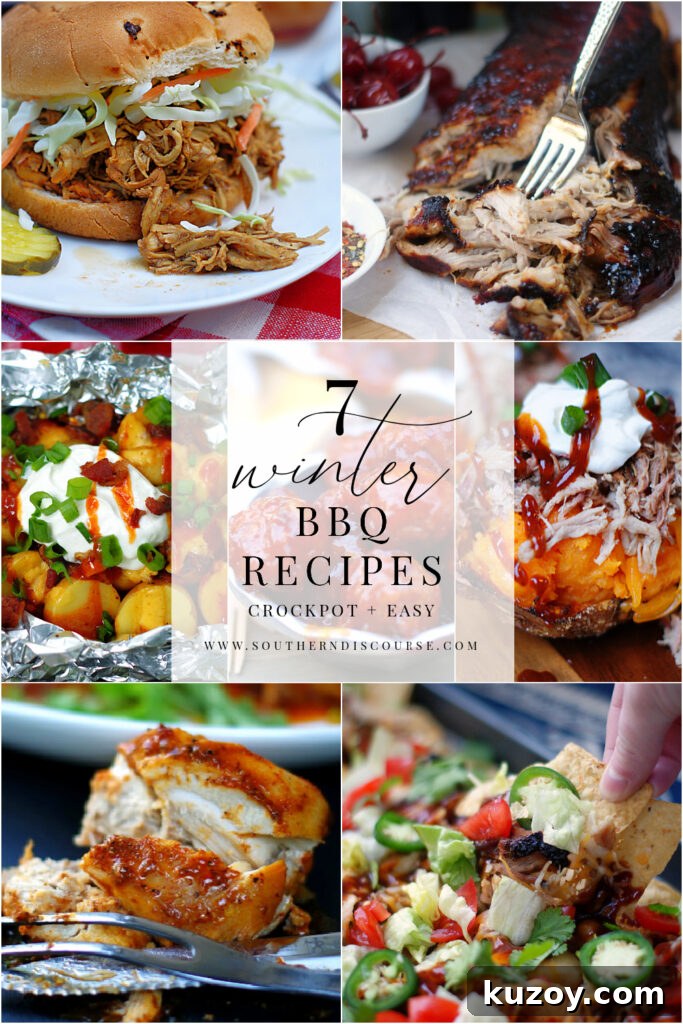 7 winter BBQ dishes you can enjoy right now. Easy kitchen or crock pot recipes that whip up delicious BBQ recipes you can enjoy all year long.