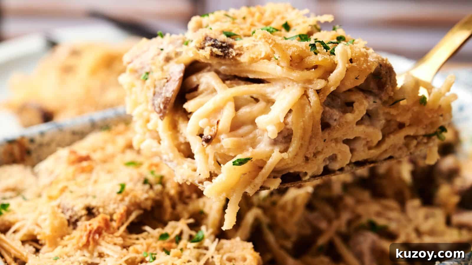 33 Must-Bring Thanksgiving Potluck Recipes for Every Year 29 Turkey Tetrazzini . Photo credit: Pocket Friendly Recipes.
